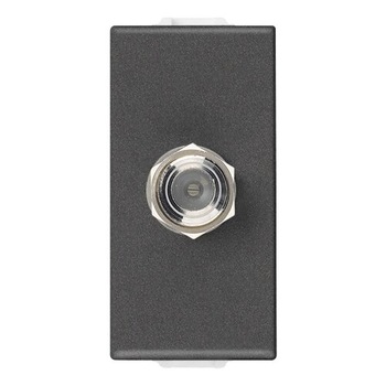 Priza TV, tip F, 1 modul, Vimar, NEVE, NEGRU carbon mat, 09318.CM Priza TV, tip F, 1 modul, Vimar, NEVE, NEGRU carbon mat, 09318.CM