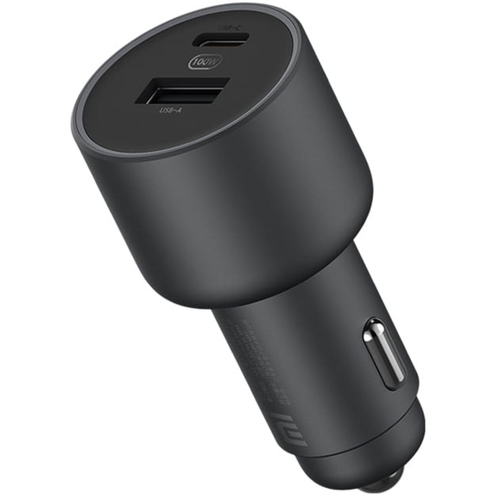 Зарядно за кола Xiaomi, CC07ZM, 100W, USB-A / USB-C, Черен