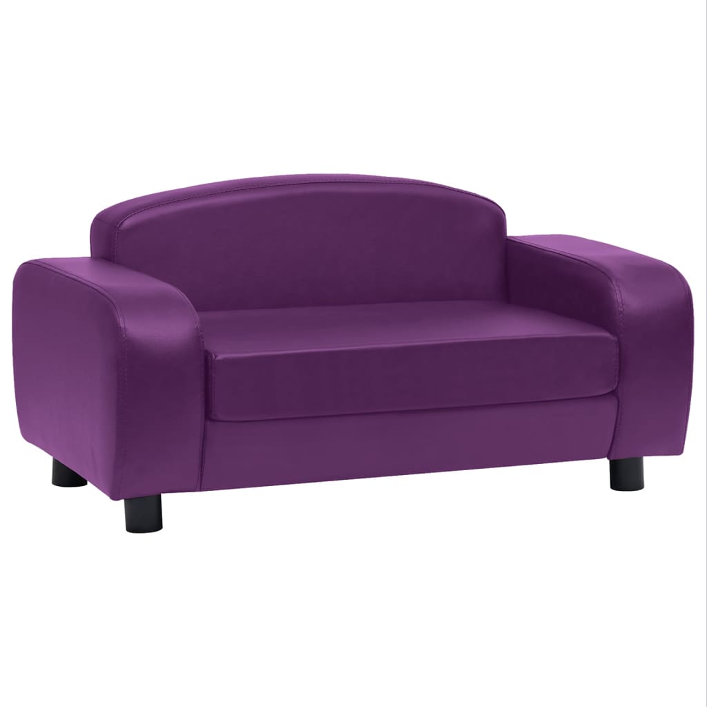 Canapea pentru caini, visiniu, 80x50x40 cm, piele ecologica