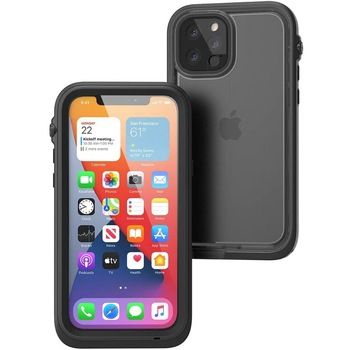 Husa cu protectie ecran Catalyst Total Protection pentru iPhone 12 Pro, Polimer, Negru/Transparent Husa cu protectie ecran Catalyst Total Protection pentru iPhone 12 Pro, Polimer, Negru/Transparent