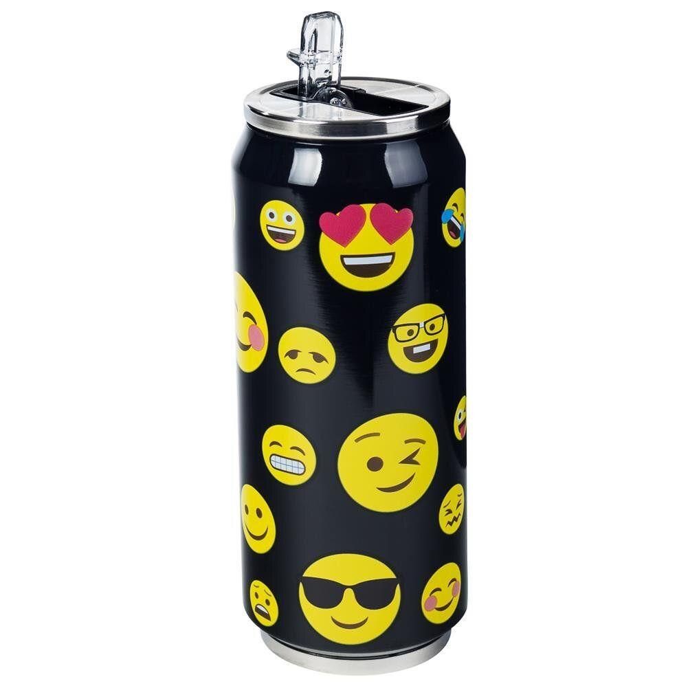 Termos Orion, Smileys Model, Otel inoxidabil, 500 ml, Negru/Galben