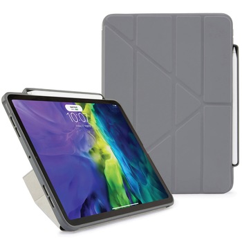 Husa Pipetto Origami, Compatibil cu iPad Air 4th gen. 2020, Gri Husa Pipetto Origami, Compatibil cu iPad Air 4th gen. 2020, Gri