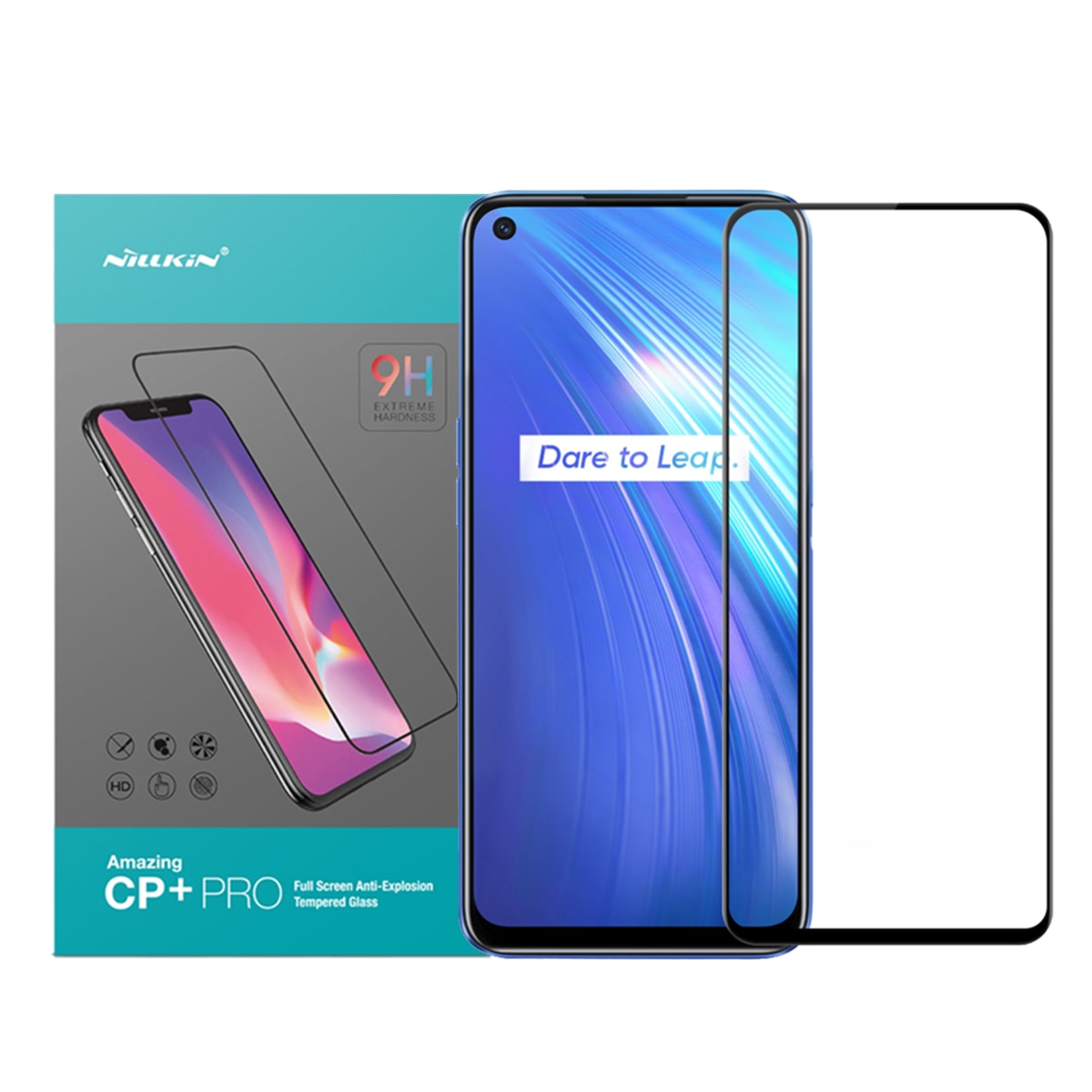 Folie Sticla pentru Realme 8 / Realme 8 PRO, Nillkin CP Plus Pro, Transparent/Negru
