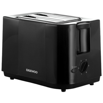 Prajitor de paine, 750 W, 2 felii, control electronic rumenire, 6 trepte putere, tavita de firimituri, negru Prajitor de paine, 750 W, 2 felii, control electronic rumenire, 6 trepte putere, tavita de firimituri, negru