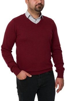 Pulover barbat in anchior, Glory, Grena Pulover barbat in anchior, Glory, Grena