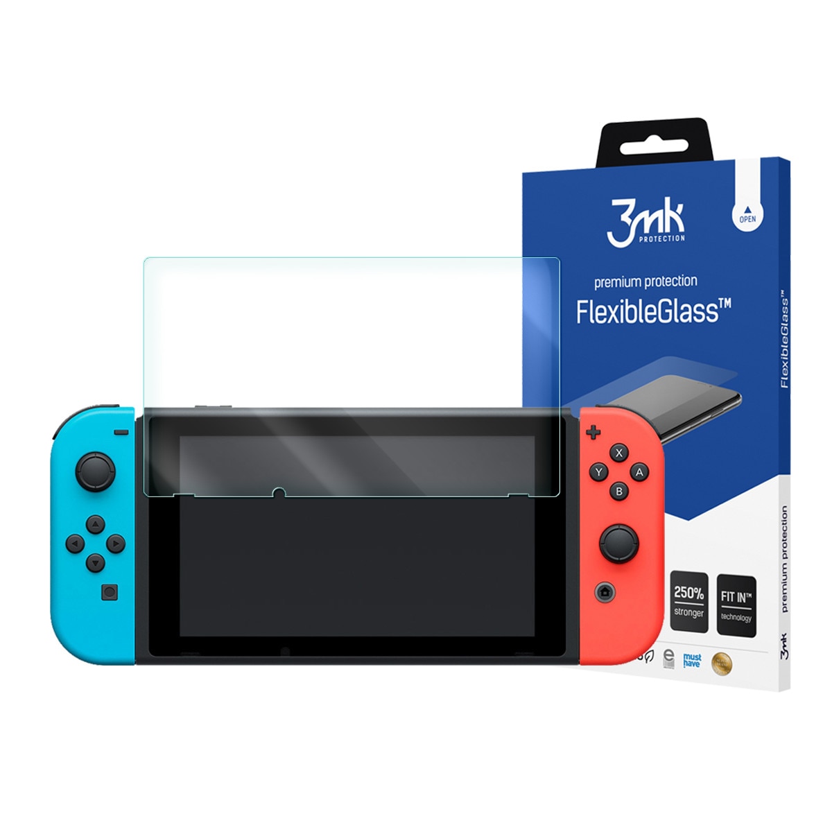 Folie de sticla 3MK Flexibleglass, pentru Nintendo Switch, 0.2mm, Transparent