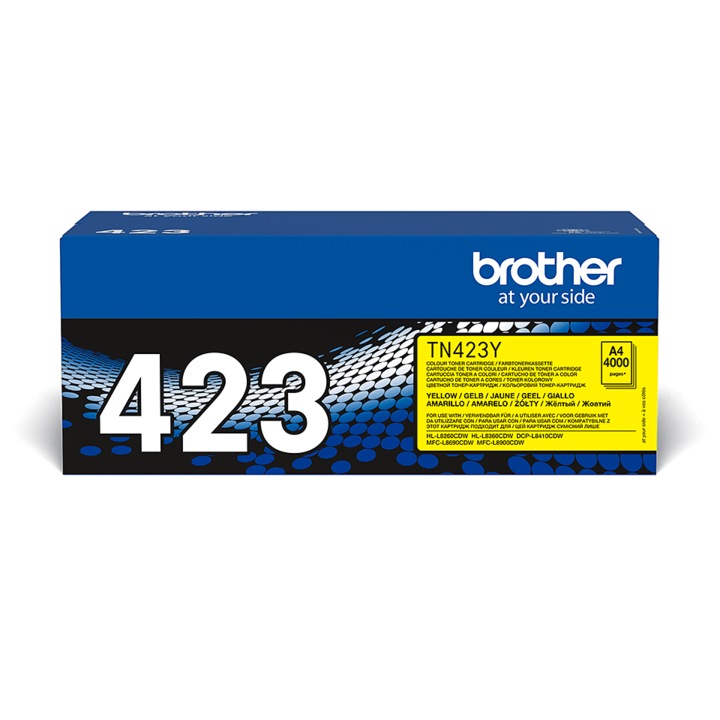 Тонер касета Brother Yellow HY TN423Y - Toner Brother HY TN423Y, pt. HL-L8260CDW/L8360CDW, DCP-L8410CDW, MFC-L8690CDW/L8900CDW, 4k стр
