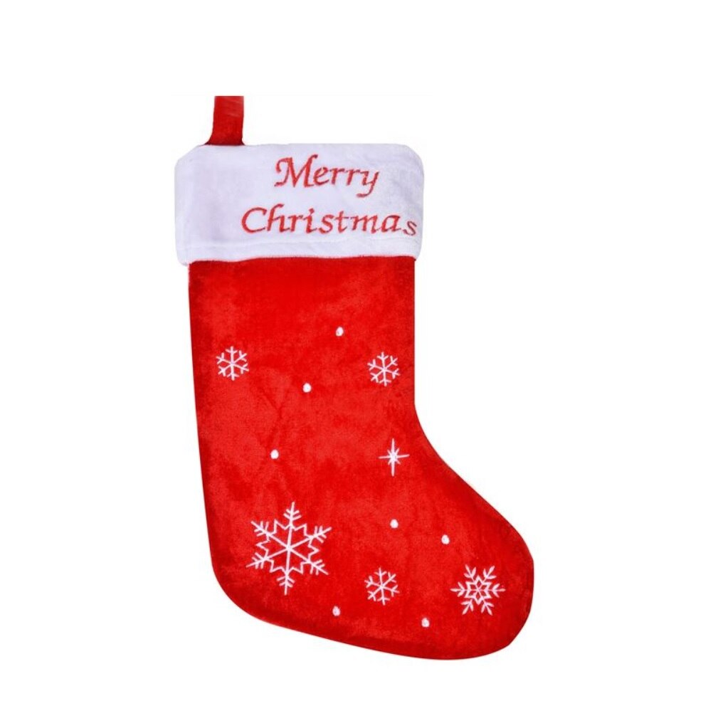 Soseta / Cizmulita pentru cadouri de Craciun , Merry Christmas , Rosu , 41 cm