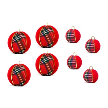 Globuri handmade Scottish, 8 buc, Piticool Art Globuri handmade Scottish, 8 buc, Piticool Art
