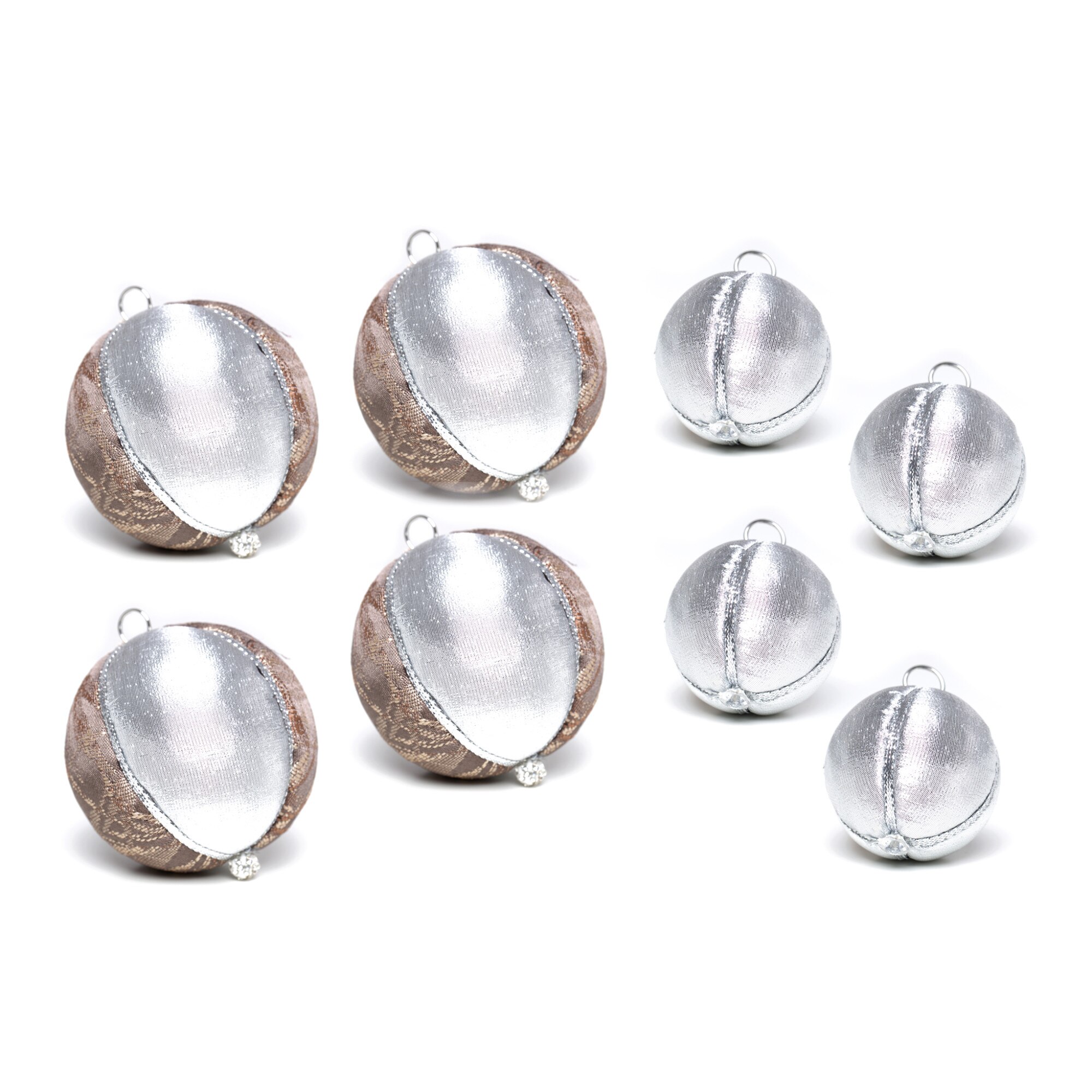 Globuri handmade Vintage auriu, 8 buc, Piticool