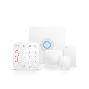 Sistem de securitate cu alarma Ring 5 in 1 Gen. 2, Wireless, Control aplicatie, Alexa, White Sistem de securitate cu alarma Ring 5 in 1 Gen. 2, Wireless, Control aplicatie, Alexa, White