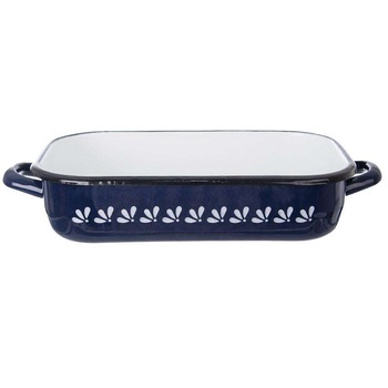 Tava de copt Orion Retro, Email, 34x18 cm, Bleumarin Tava de copt Orion Retro, Email, 34x18 cm, Bleumarin