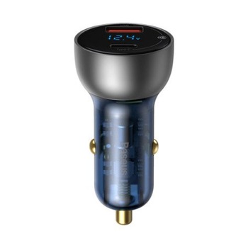 Incarcator auto, Baseus Particular Digital Display, IMKCCKX-C0A, 2 porturi, 1xUSB si 1xUSB-C, Quick Charge, SCP, 65W, Afisaj analogic, Argintiu Incarcator auto, Baseus Particular Digital Display, IMKCCKX-C0A, 2 porturi, 1xUSB si 1xUSB-C, Quick Charge, SCP, 65W, Afisaj analogic, Argintiu