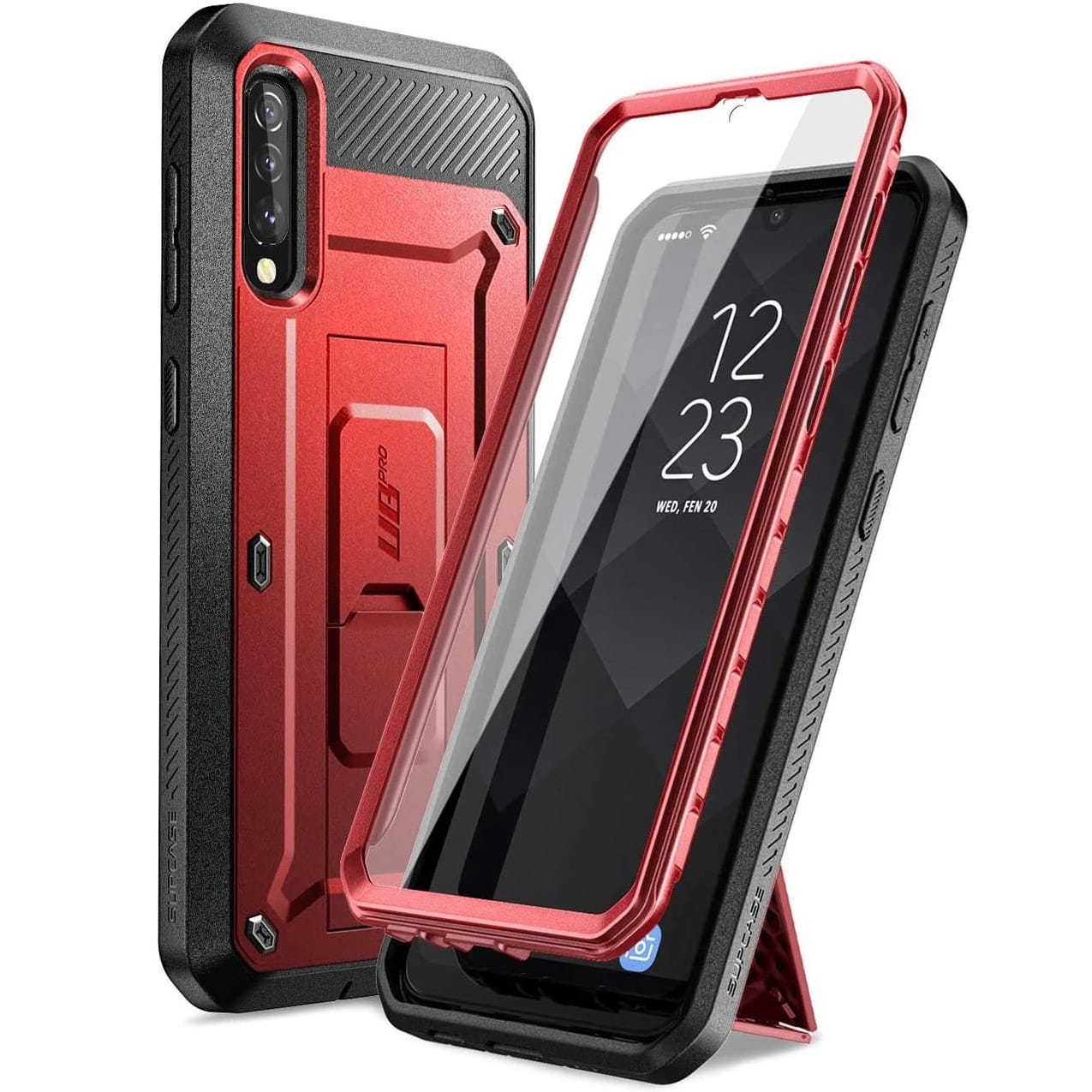 Husa de protectie fata / spate Supcase UB Pro SP pentru Samsung Galaxy A50, TPU, Policarbonat, Rosu / Negru