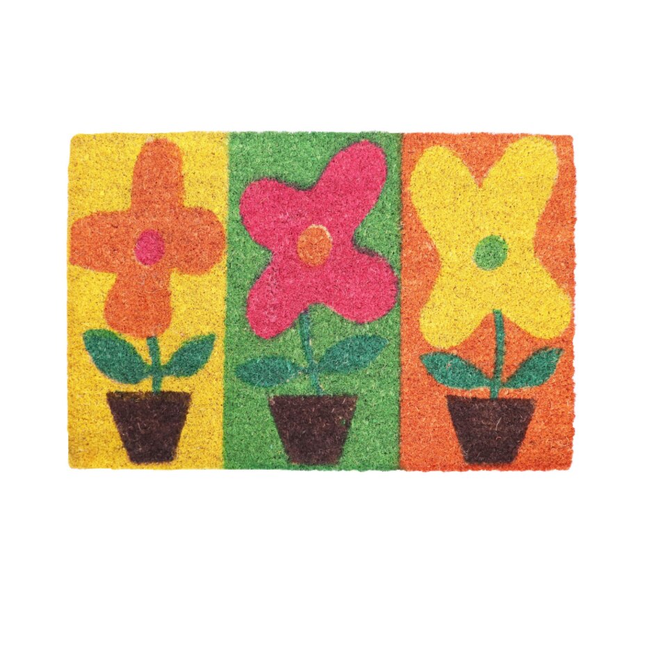 Covor intrare interior / exterior Deco, cocos, dreptunghiular, 60 x 40 cm, multicolor