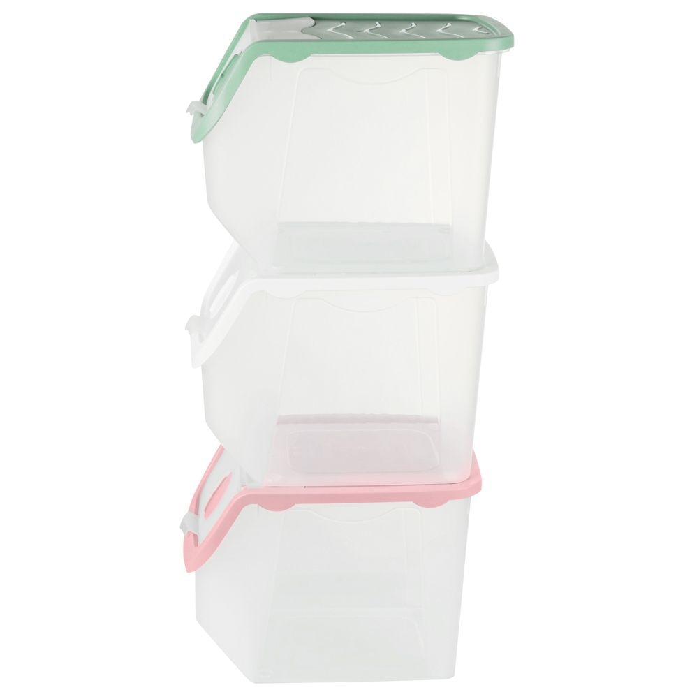 Set 3 recipiente pentru fructe/legume, Plastic, 12 l
