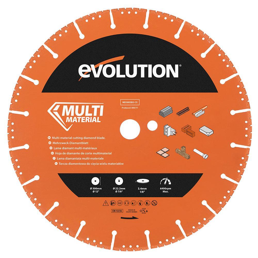 Disc diamantat multimaterial 300x22.2x3.4 mm Evolution MD300SEG-CS