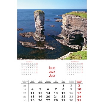 Calendar de Perete 2022, LANDSCAPES, 31,5x48cm, 12 File si Coperta, spira metalica dubla Calendar de Perete 2022, LANDSCAPES, 31,5x48cm, 12 File si Coperta, spira metalica dubla