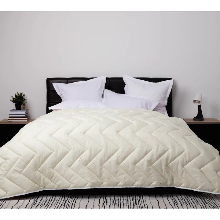 Pilota Pucioasa matlasata lana, crem, 140x210 cm