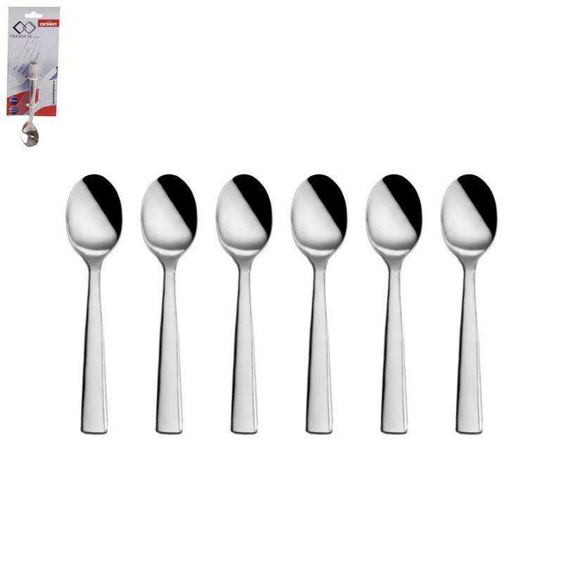 Set linguri espresso, Orion, Inox, 6 buc, Argintiu