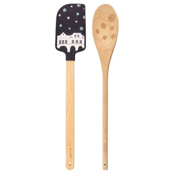 Set bucatarie, Orion, Spatula, Lingura, Silicon/Lemn, Multicolor Set bucatarie, Orion, Spatula, Lingura, Silicon/Lemn, Multicolor