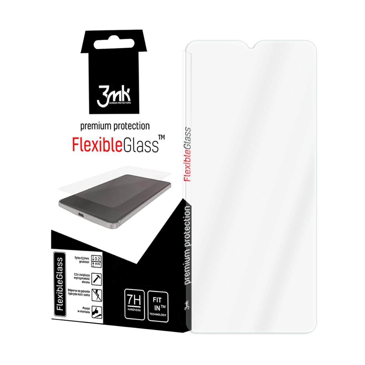 Folie de sticla 3MK Flexibleglass, pentru ONEPLUS 7T, 0.2mm, Transparent