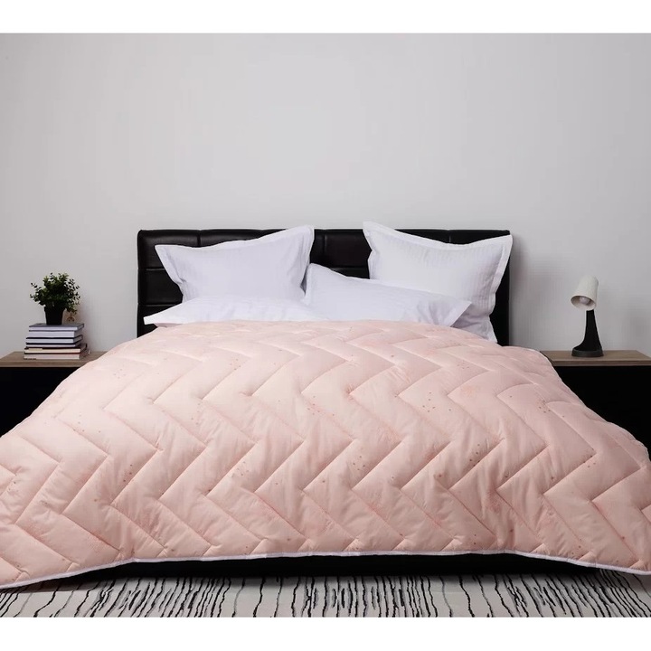 Pilota Pucioasa matlasata lana, roz, 140x210 cm