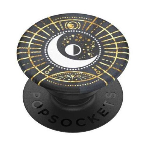 Suport adeziv Popsockets pentru telefon, PopGrip 2gen Gold Lunar Sigil, Multicolor