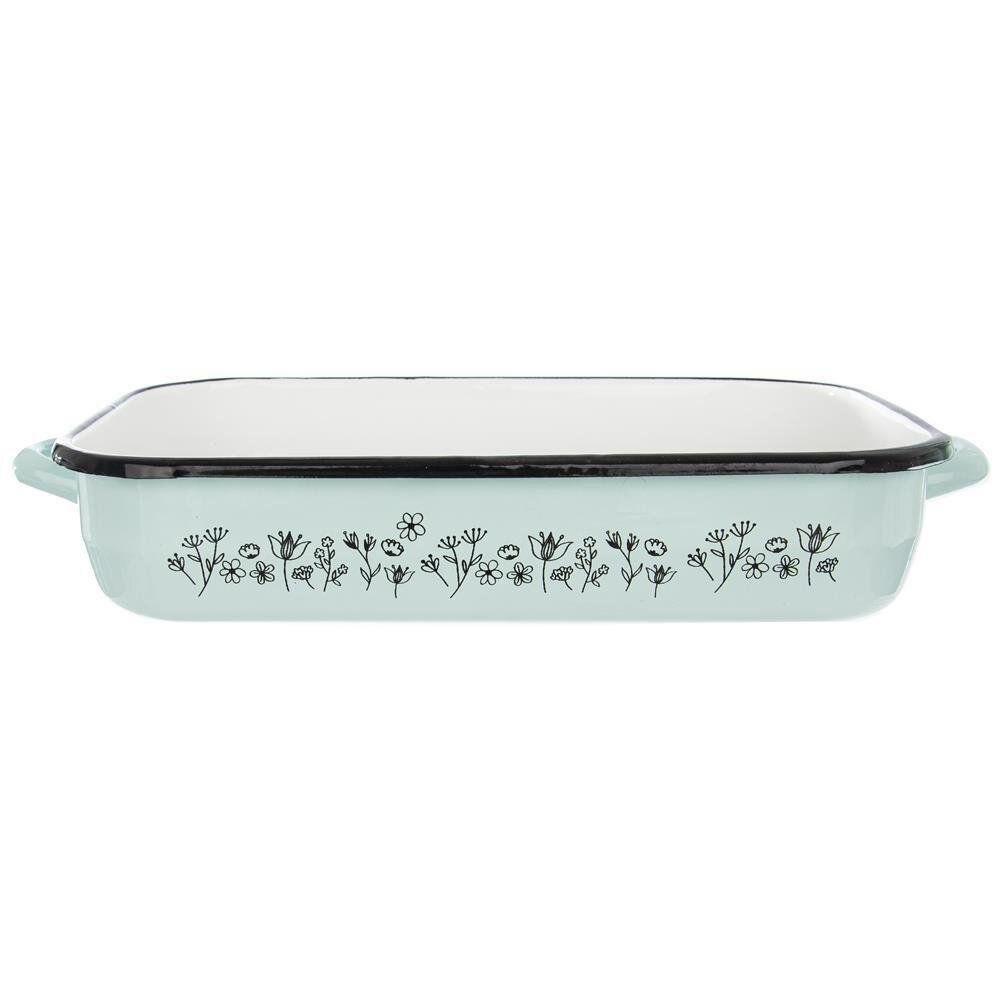 Tava de copt Orion Retro, Email, 40x22 cm, 3.8 L, Verde deschis