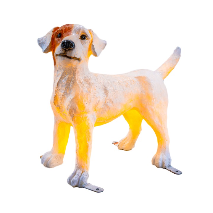 Decoratiune de exterior 3D Jack Russel Terrier din fibra de sticla, 360Led, 37 cm, PHB-G0002