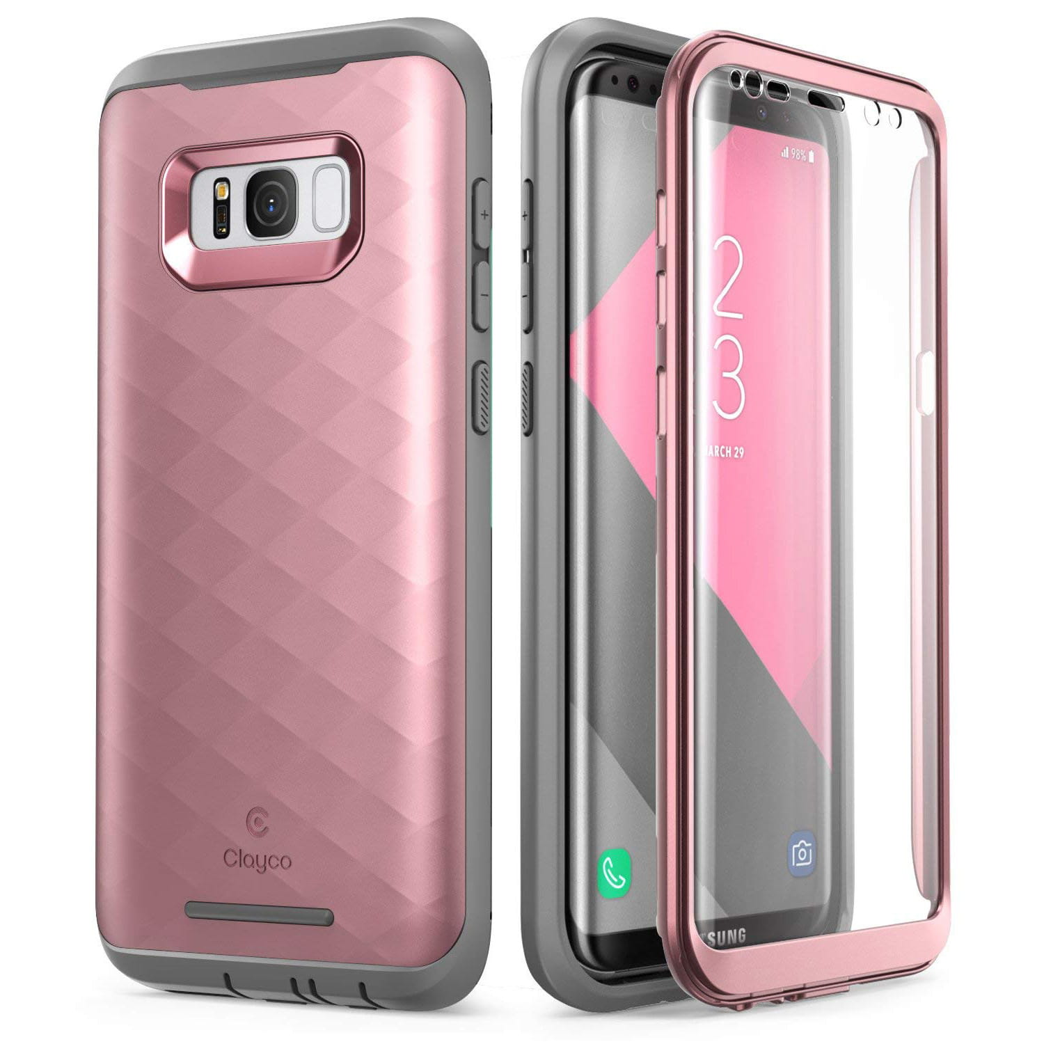 Carcasa Clayco Hera, Supcase, pentru Samsung Galaxy S8, Roz