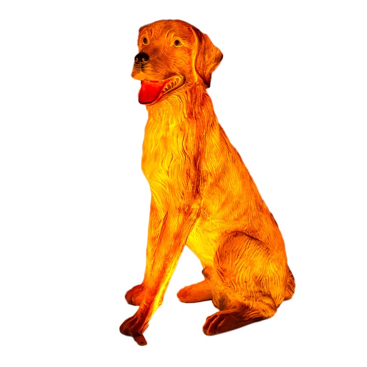 Decoratiune de exterior 3D Labrador din fibra de sticla, 600Led, 80 cm, PHB-G0011