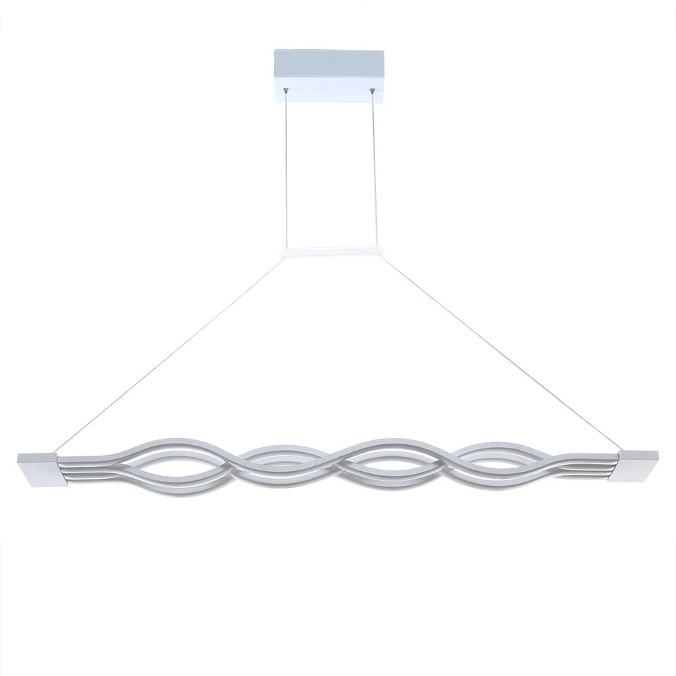 Lustra LED Clics Eliptique, 160 W, Reglabila prin telecomanda, Lumina calda, rece, neutra