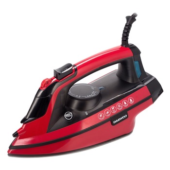 Fier de calcat, 3000 W, talpa ceramica, 0.28 l, 40 g/min, functie oprire automata, sistem auto-curatare, rosu cu negru Fier de calcat, 3000 W, talpa ceramica, 0.28 l, 40 g/min, functie oprire automata, sistem auto-curatare, rosu cu negru