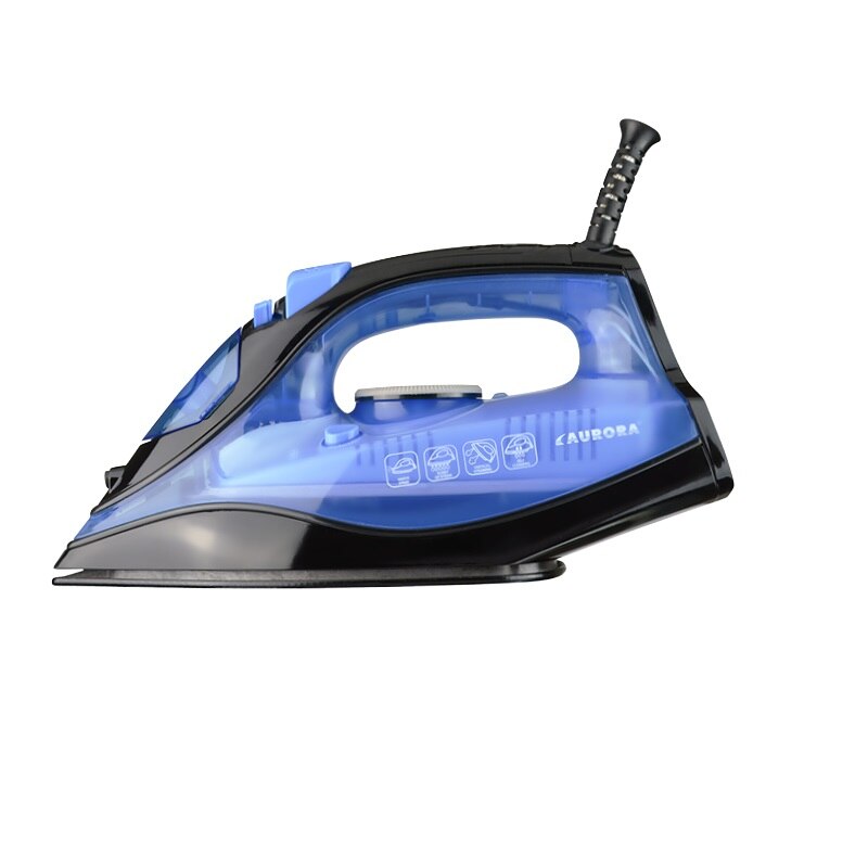 Fier de calcat cu abur Aurora AU3163, 2500W, rezervor apa 300 ml, talpa ceramica, functie autocuratare, calcare verticala, sistem anti-picurare, Albastru