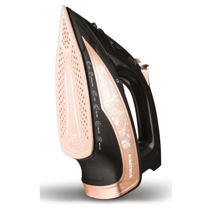 Fier de calcat Albatros Rosa, Putere 3000 W, Talpa cu invelis ceramic, Capacitate rezervor 450 ml