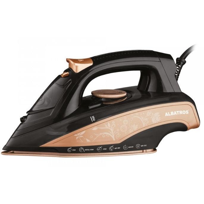 Fier de calcat Albatros Rosa, Putere 3000 W, Talpa cu invelis ceramic, Capacitate rezervor 450 ml