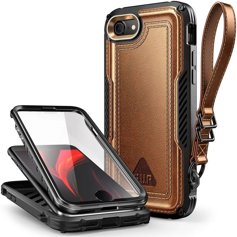 Husa de protectie Supcase UB Royal Leather SP pentru iPhone SE 2020/ 8/ 7 , Piele ecologica, Maro