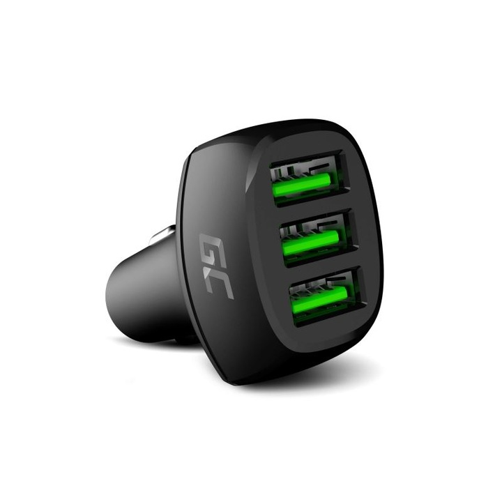 Green Cell PowerRide autós töltő 3xUSB (CADGC01) (CADGC01)
