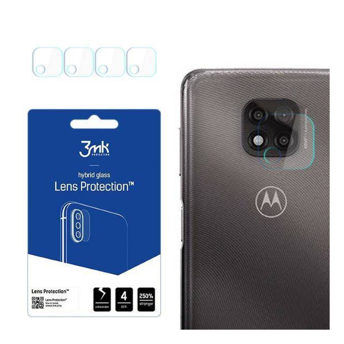Folie Protectie Camera Foto pentru Moto G Power 2021, 3MK Flexible Glass, Transparent