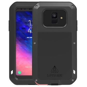 Carcasa blindata, LOVE MEI, pentru Iphone 8/7, Negru + folie de sticla, Gorilla Glass Carcasa blindata, LOVE MEI, pentru Iphone 8/7, Negru + folie de sticla, Gorilla Glass