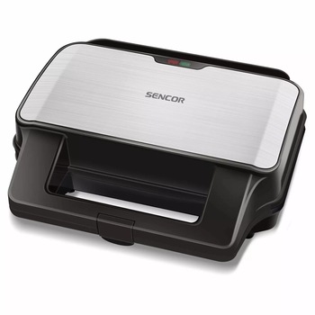Sandwich Maker Sencor SSM 9940SS, 900 W, placi detasabile, Negru/Argintiu Sandwich Maker Sencor SSM 9940SS, 900 W, placi detasabile, Negru/Argintiu