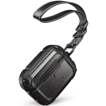 Husa de protectie Supcase UB Royal Leather pentru Apple AirPods Pro, Piele ecologica, Negru Husa de protectie Supcase UB Royal Leather pentru Apple AirPods Pro, Piele ecologica, Negru