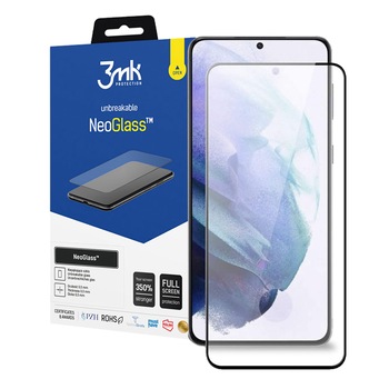 Folie protectie 3MK NeoGlass pentru Samsung Galaxy S21, 0.3 mm, 8H, Negru Folie protectie 3MK NeoGlass pentru Samsung Galaxy S21, 0.3 mm, 8H, Negru
