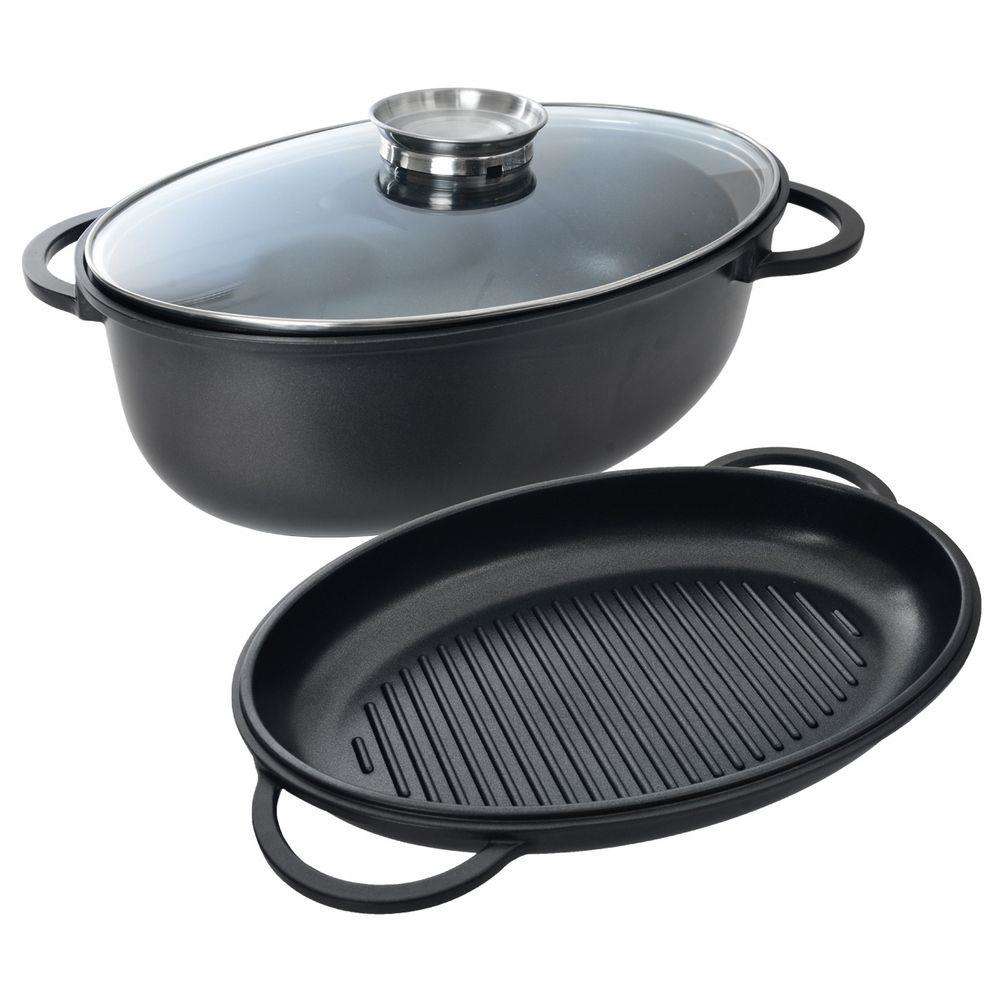 Tigaie 3 in 1 Orion Aroma, Aluminiu, 8 L, Negru