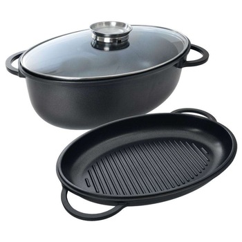 Tigaie 3 in 1 Orion Aroma, Aluminiu, 8 L, Negru Tigaie 3 in 1 Orion Aroma, Aluminiu, 8 L, Negru