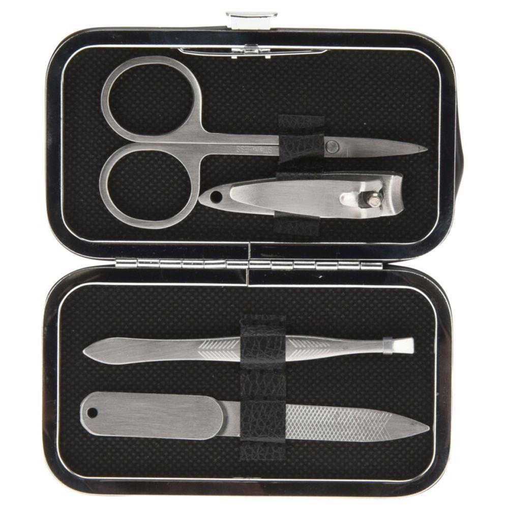 Trusa manichiura cu 4 piese Eleganza, Negru