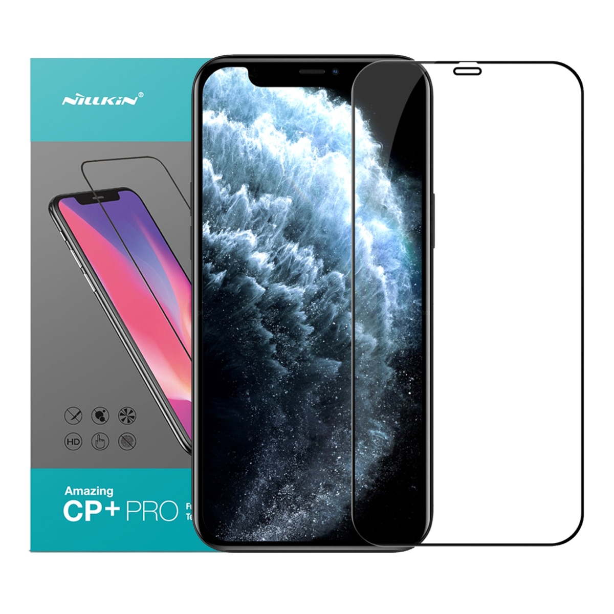 Folie din sticla Nilkin CP Plus Pro, pentru iPhone 12 MINI 5.4, Negru