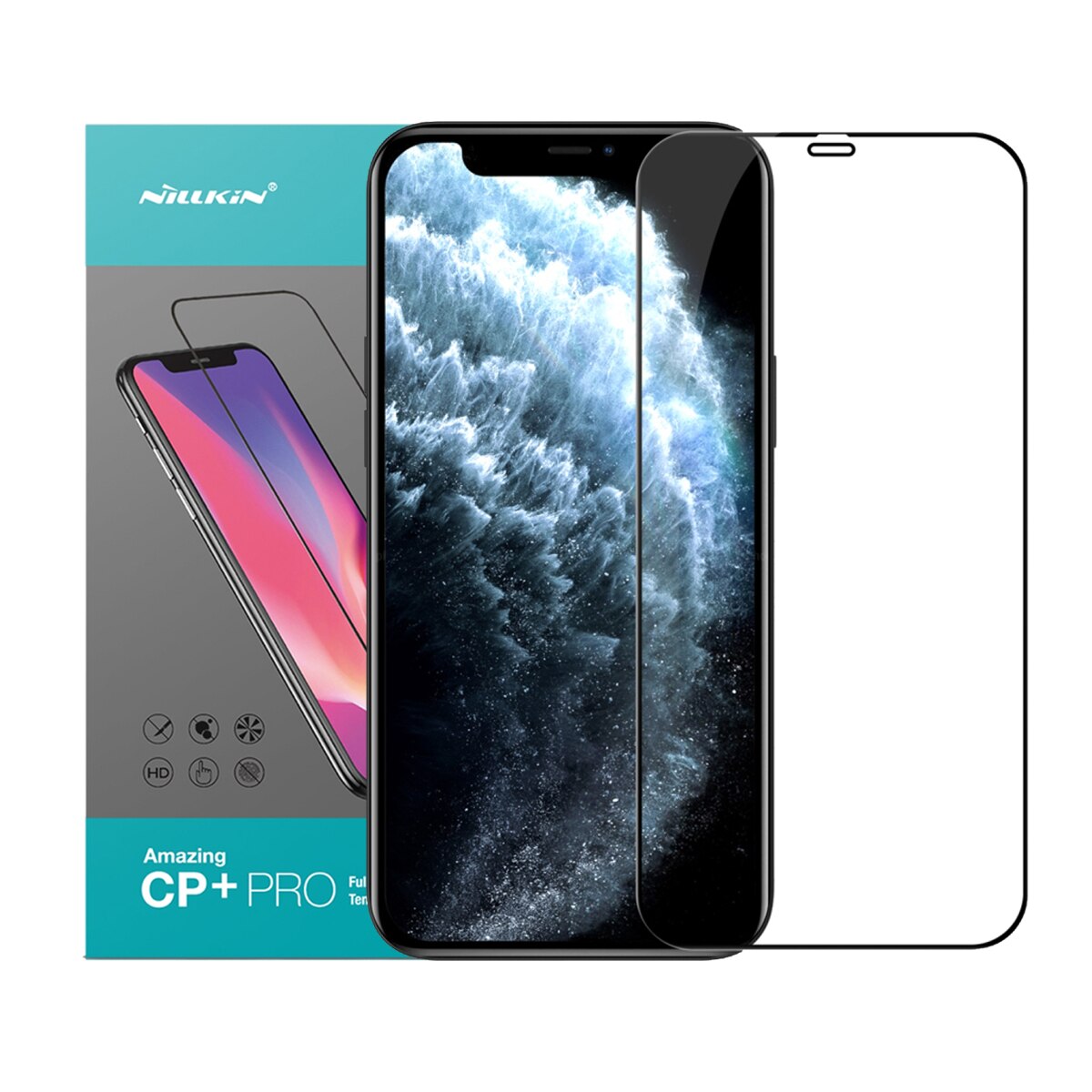 Folie din sticla Nilkin CP Plus Pro, pentru iPhone 12 Pro Max, 6.7, Negru