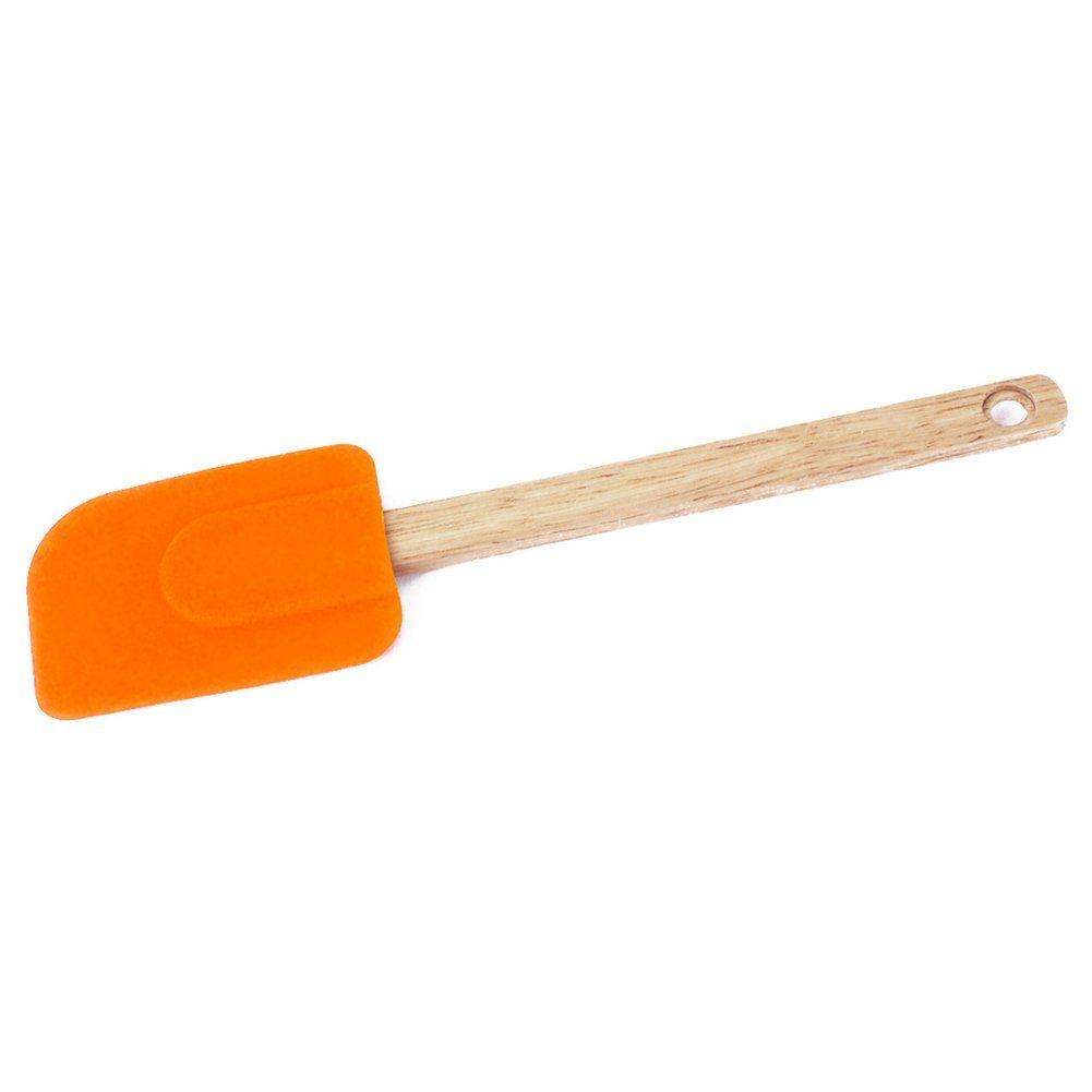 Spatula Orion, Lemn/Silicon, Portocaliu